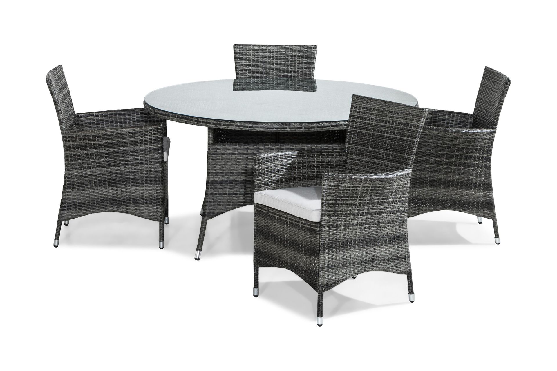 Thor Matgrupp Utomhus 140 Rund + 4 Thor F&aring;t&ouml;lj m Dyna - Gr&aring;