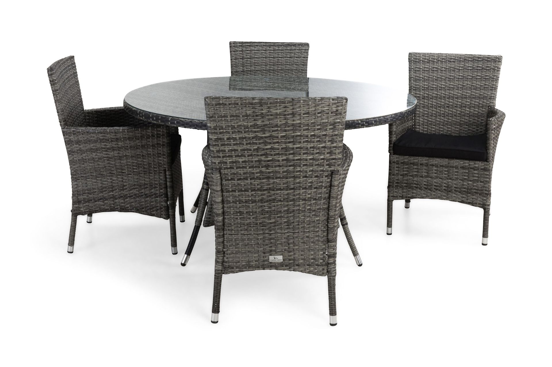 Thor Matgrupp Utomhus &Oslash;140 + 4 Thor F&aring;t&ouml;lj m Dyna - Gr&aring;/Gr&aring;/Svart