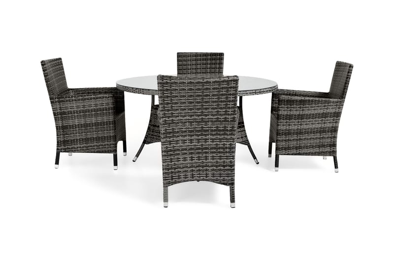 Thor Matgrupp Utomhus Ø140+4 Thor Stolar - Grå/Grå - Utemöbler - Utegrupp - Matgrupper utomhus