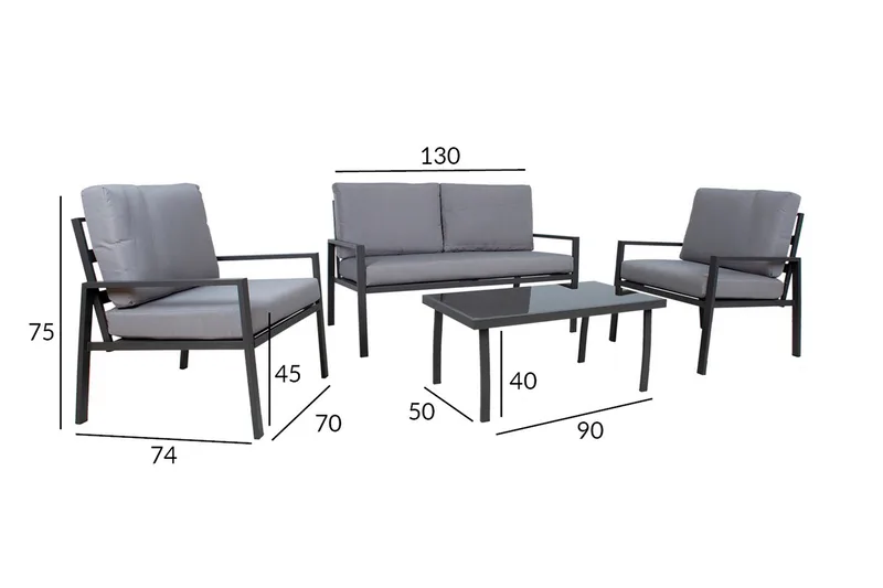 Tifton Soffgrupp Utomhus - Utemöbler - Utegrupp - Loungegrupp