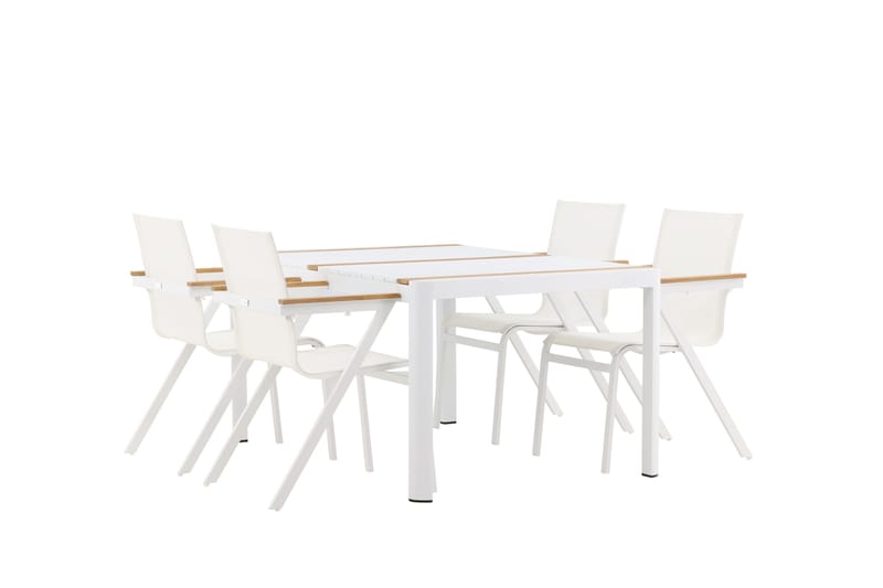 Togo Matgrupp Utomhus 150 cm + 4 st Mexico Karmstolar, Vit