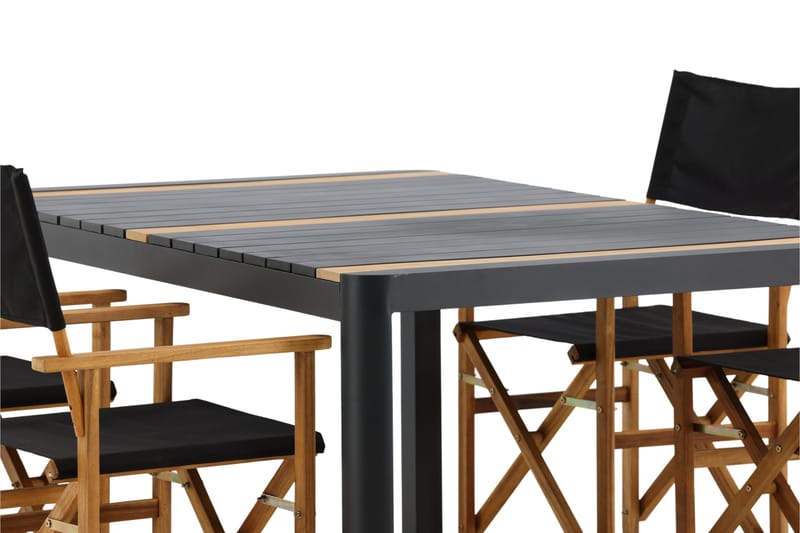 Togo Matgrupp Utomhus 150x100 cm + 4 Marion Stol - Svart/Brun - Utemöbler - Utegrupp - Matgrupper utomhus
