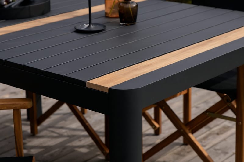 Togo Matgrupp Utomhus 150x100 cm + 4 Marion Stol - Svart/Brun - Utemöbler - Utegrupp - Matgrupper utomhus