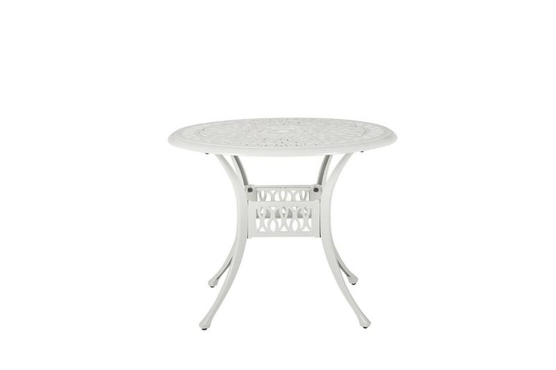 Trädgårdsmöbelset av Utebord och 4 Utestolar vit ANCONA - Vit - Utemöbler - Utegrupp - Matgrupper utomhus