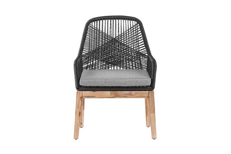 Trädgårdsset av runt Utebord och 4 Utestolar OLBIA - Grå - Utemöbler - Utegrupp - Matgrupper utomhus