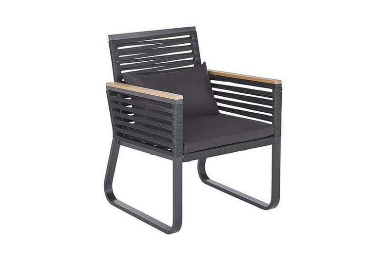 Trädgårdsset av Utebord och 4 Utestolar CANETTO - Svart - Utemöbler - Utegrupp - Matgrupper utomhus