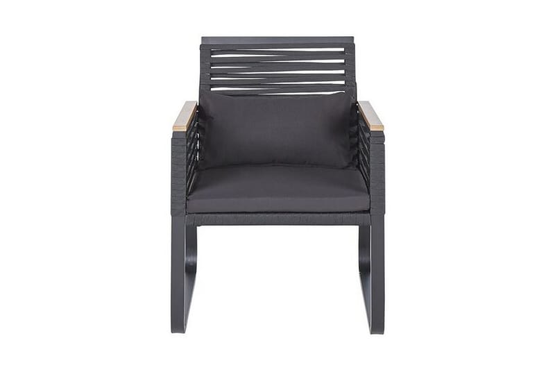 Trädgårdsset av Utebord och 4 Utestolar CANETTO - Svart - Utemöbler - Utegrupp - Matgrupper utomhus