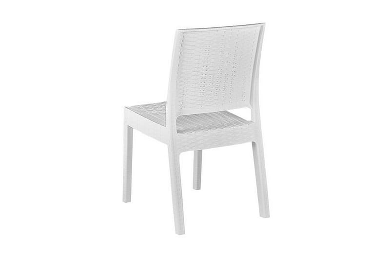 Trädgårdsset av Utebord och 4 Utestolar FOSSANO - Vit - Utemöbler - Utegrupp - Matgrupper utomhus