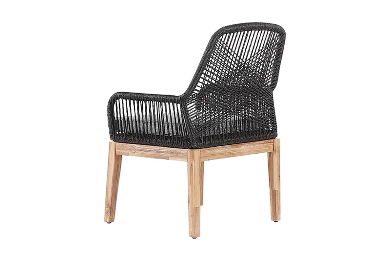 Trädgårdsset av Utebord och 4 Utestolar svart/grå OLBIA - Grå - Utemöbler - Utegrupp - Matgrupper utomhus