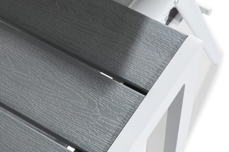 Tunis Matgrupp 205x90 + 6 Maggie Positionsstol - Vit/Grå - Utemöbler - Utegrupp - Matgrupper utomhus