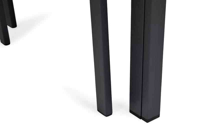 Tunis Matgrupp 205x90 cm + 6 Tunis Stapelstol - Svart/Svart - Utemöbler - Utegrupp - Matgrupper utomhus