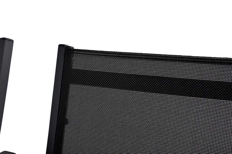 Tunis Matgrupp 205x90 cm + 6 Tunis Stapelstol - Svart/Svart - Utemöbler - Utegrupp - Matgrupper utomhus