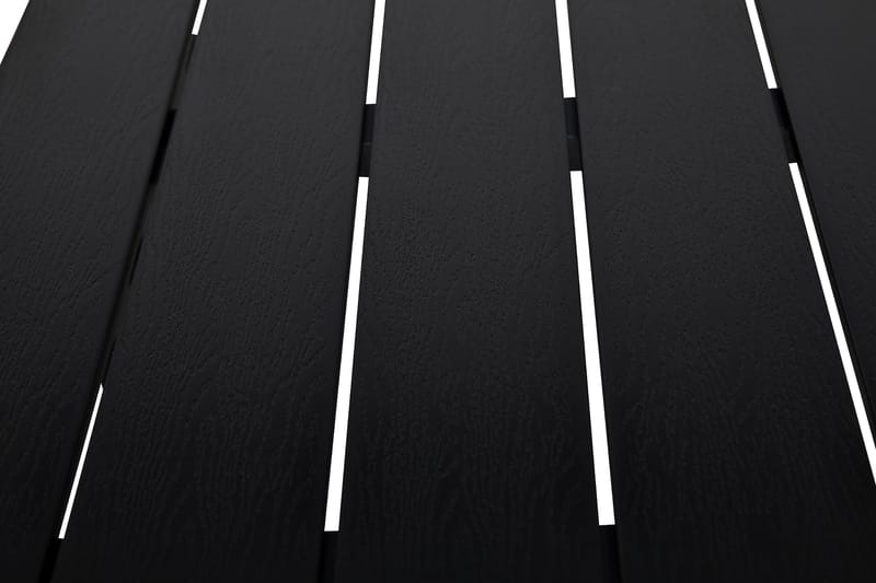 Tunis Matgrupp 205x90 cm + 6 Tunis Stapelstol - Svart/Svart - Utemöbler - Utegrupp - Matgrupper utomhus