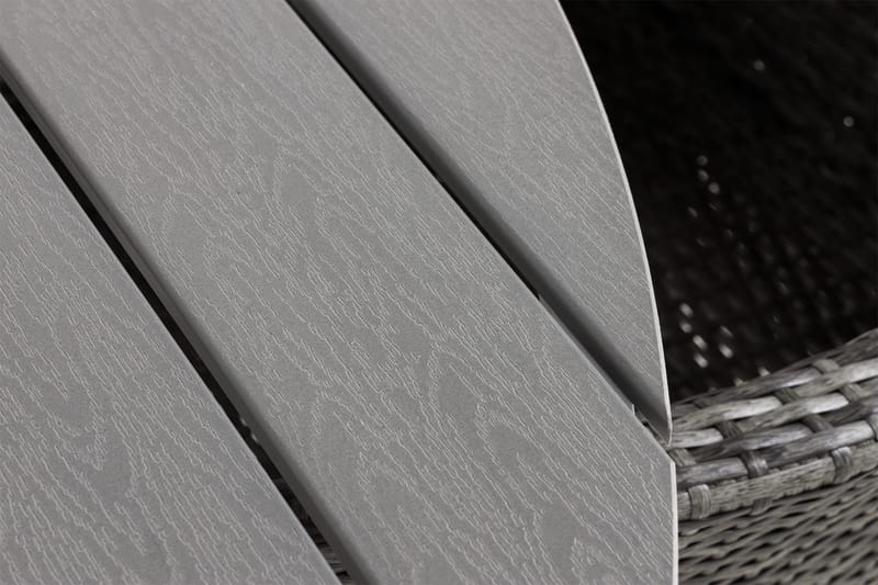 Tunis Matgrupp Utomhus 140 Rund + 4 Thor Fåtölj - Vit/Grå - Utemöbler - Utegrupp - Matgrupper utomhus