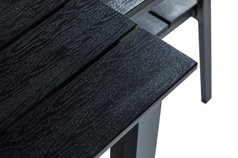 Tunis Matgrupp Utomhus 152-210x90 + 4 Stapestolar - Svart - Utemöbler - Utegrupp - Matgrupper utomhus