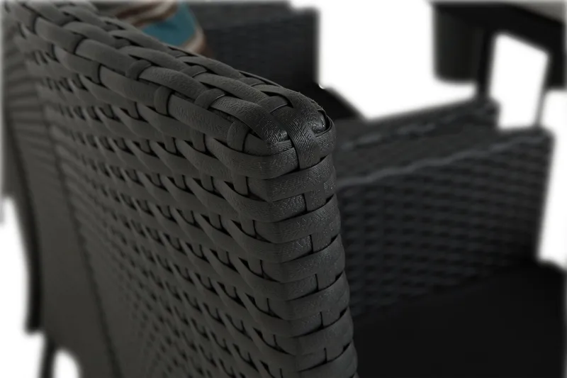 Tunis Matgrupp Utomhus 205 + 6 Thor Fåtölj - Svart/Svart - Utemöbler - Utegrupp - Matgrupper utomhus