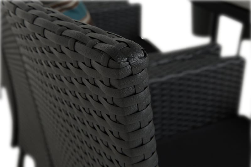 Tunis Matgrupp Utomhus 205 + 6 Thor Fåtölj - Svart/Svart - Utemöbler - Utegrupp - Matgrupper utomhus