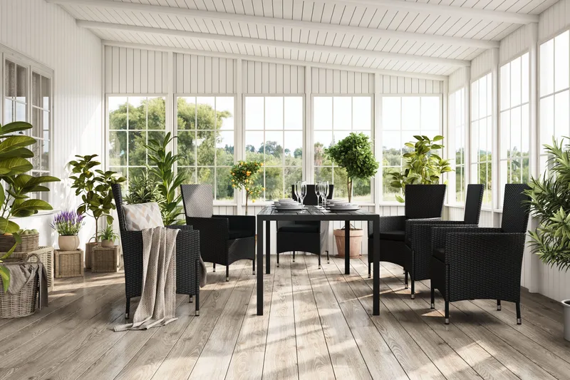 Tunis Matgrupp Utomhus 205 + 6 Thor Fåtölj - Svart/Svart - Utemöbler - Utegrupp - Matgrupper utomhus