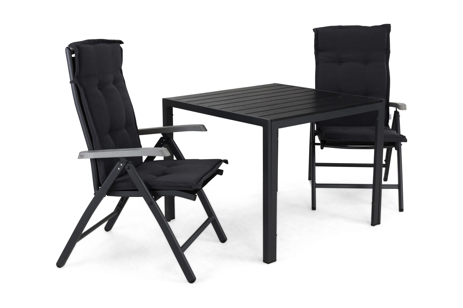 tunis matgrupp utomhus 90 + 2 monaco lyx positionsstol m dyna - svart/svart/grå