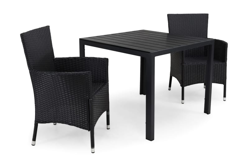 Tunis Matgrupp Utomhus 90 + 2 Thor Fåtölj - Svart - Utemöbler - Utegrupp - Matgrupper utomhus