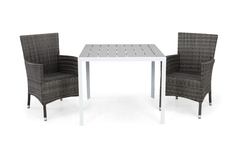 Tunis Matgrupp Utomhus 90 + 2 Thor Fåtölj, Vit/Grå