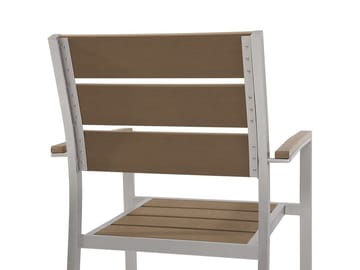 Vernio Trädgårdsmöbelset Med Utebord+6 Utestolar - Trä/Natur - Utemöbler - Utegrupp - Matgrupper utomhus