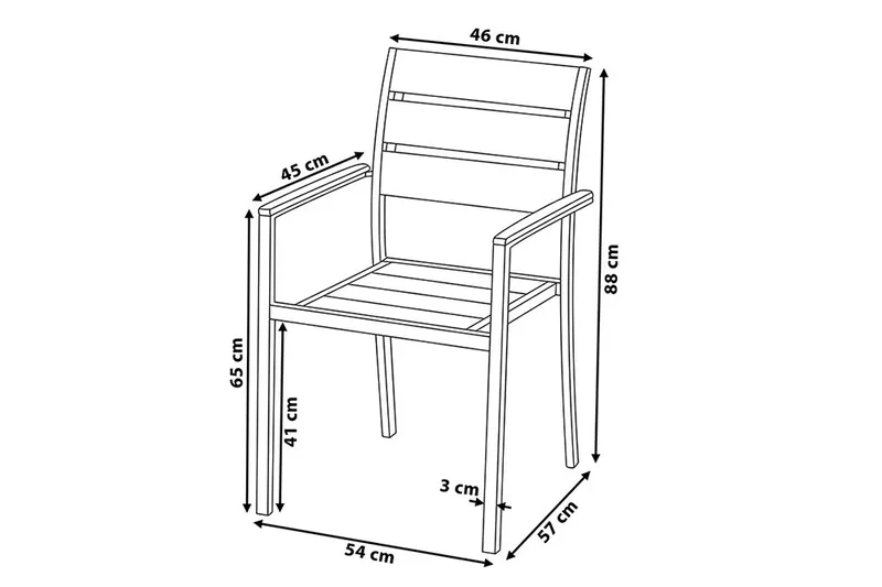 Vernio Trädgårdsmöbelset Med Utebord+6 Utestolar - Vit - Utemöbler - Utegrupp - Matgrupper utomhus