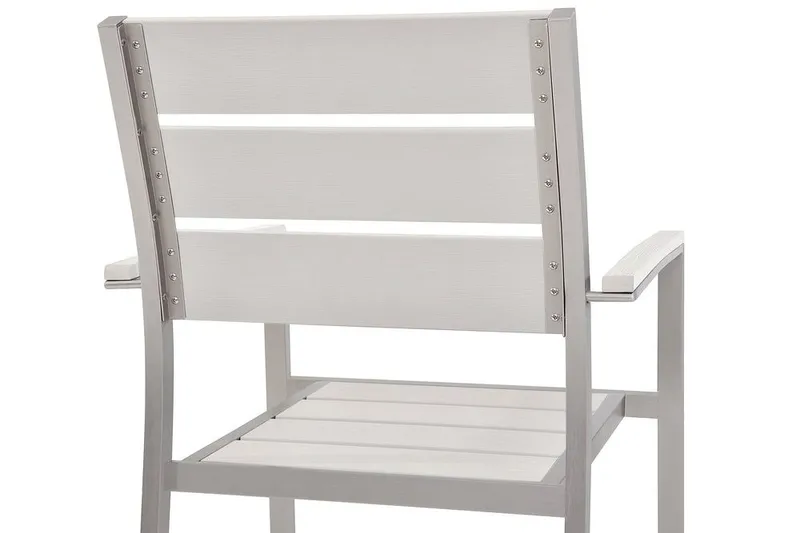 Vernio Trädgårdsmöbelset Med Utebord+6 Utestolar - Vit - Utemöbler - Utegrupp - Matgrupper utomhus