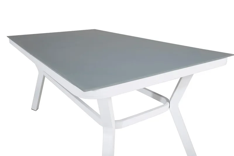 Virya Matgrupp 160cm + 4 Alina Matstolar Svart/Grå - Svart/Grå - Utemöbler - Utegrupp - Matgrupper utomhus