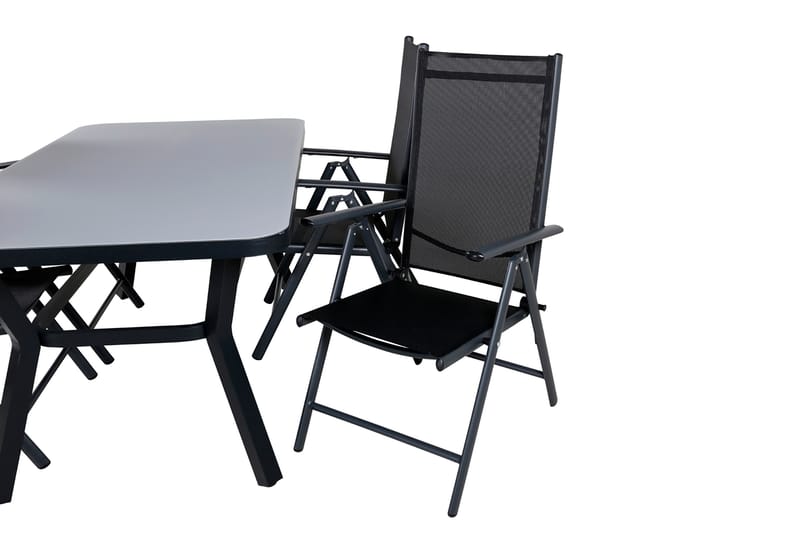 Virya Matgrupp Utomhus 160cm + 4 Break Positionsstolar - Vit - Utemöbler - Utegrupp - Matgrupper utomhus