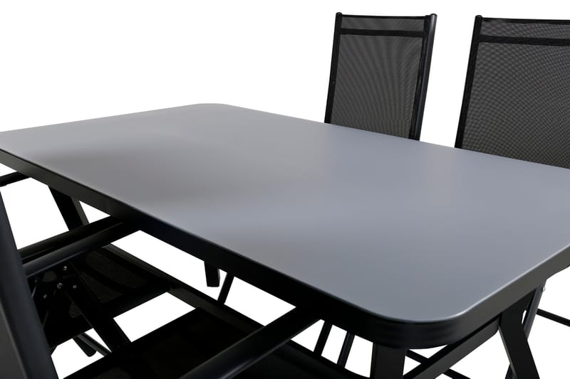Virya Matgrupp Utomhus 160cm + 4 Break Positionsstolar - Vit - Utemöbler - Utegrupp - Matgrupper utomhus