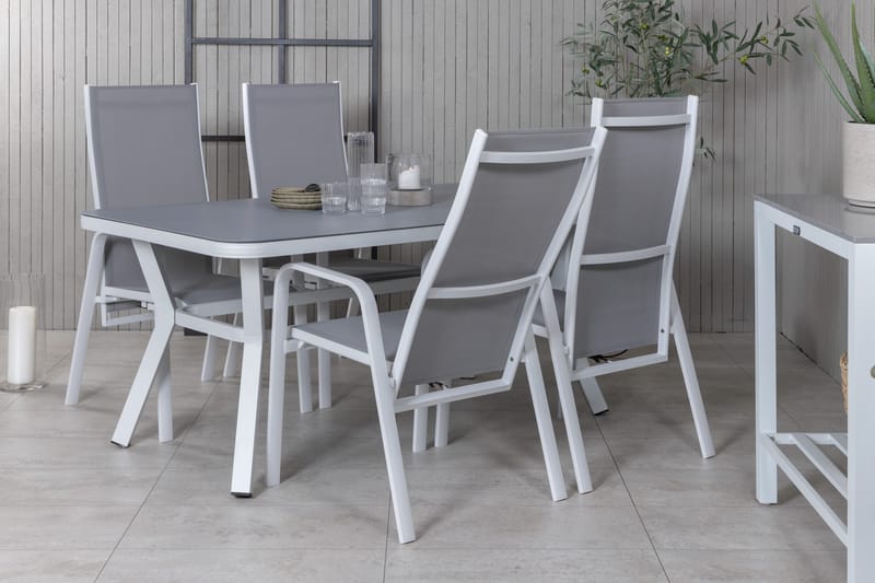 Virya Matgrupp Utomhus 160cm + 4 Copacabana Reclinerstolar - Svart/Brun - Utemöbler - Utegrupp - Matgrupper utomhus