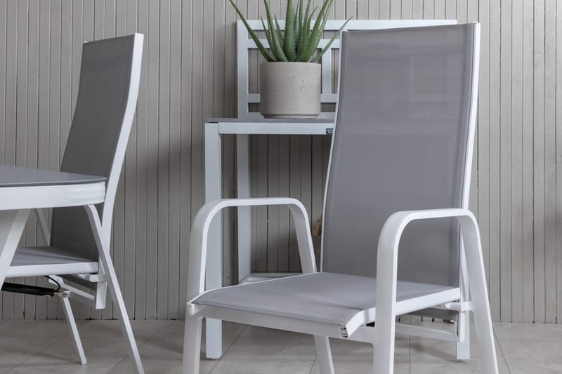 Virya Matgrupp Utomhus 160cm + 4 Copacabana Reclinerstolar - Svart/Brun - Utemöbler - Utegrupp - Matgrupper utomhus