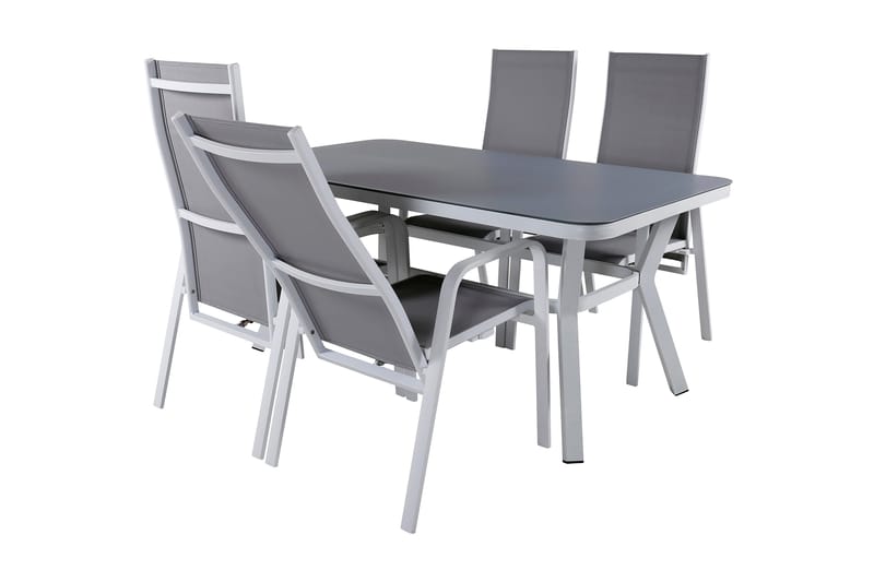 Virya Matgrupp Utomhus 160cm + 4 Copacabana Reclinerstolar - Svart/Brun - Utemöbler - Utegrupp - Matgrupper utomhus