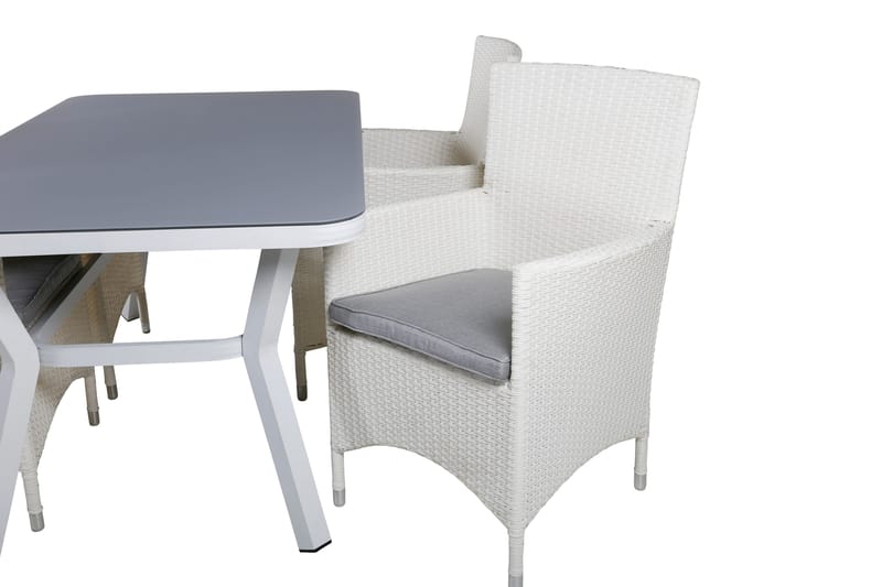 Virya Matgrupp Utomhus 160cm + 4 Malin Karmstolar - Svart/Gul - Utemöbler - Utegrupp - Matgrupper utomhus