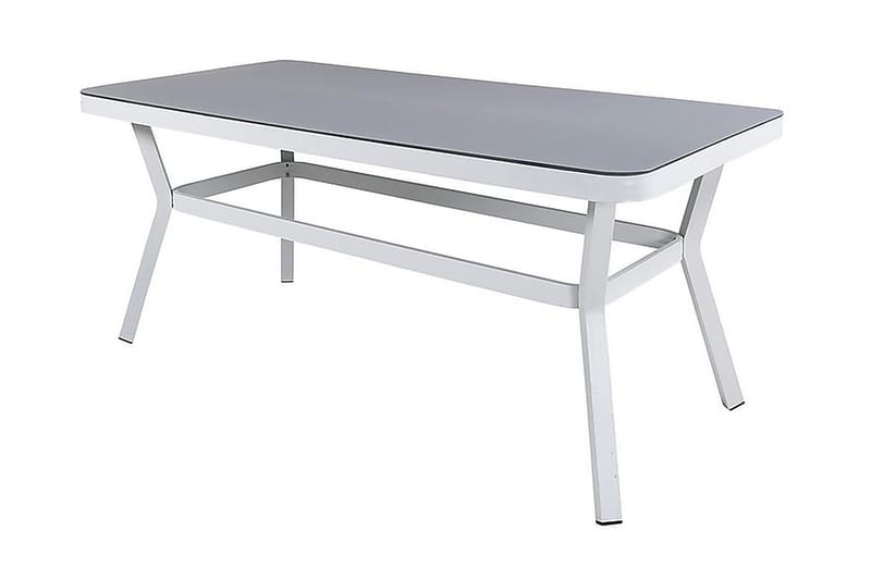 Virya Matgrupp Utomhus 200cm + 6 Albany Positionsstolar - Vit/Grå - Utemöbler - Utegrupp - Matgrupper utomhus
