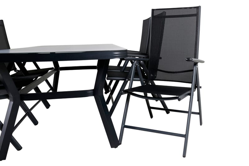 Virya Matgrupp Utomhus 200cm + 6 Break Positionsstolar - Brun/Vit - Utemöbler - Utegrupp - Matgrupper utomhus