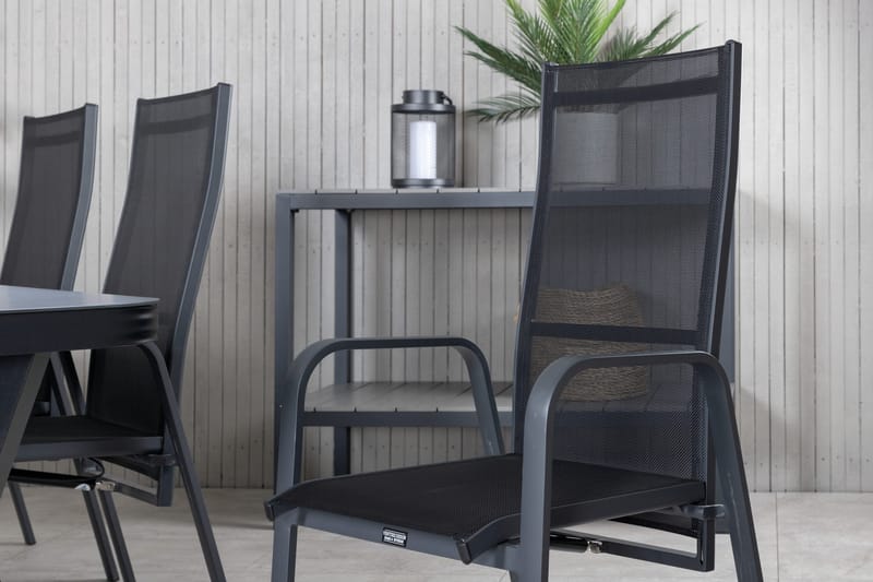 Virya Matgrupp Utomhus 200cm + 6 Copacabana Reclinerstolar - Brun/Vit - Utemöbler - Utegrupp - Matgrupper utomhus