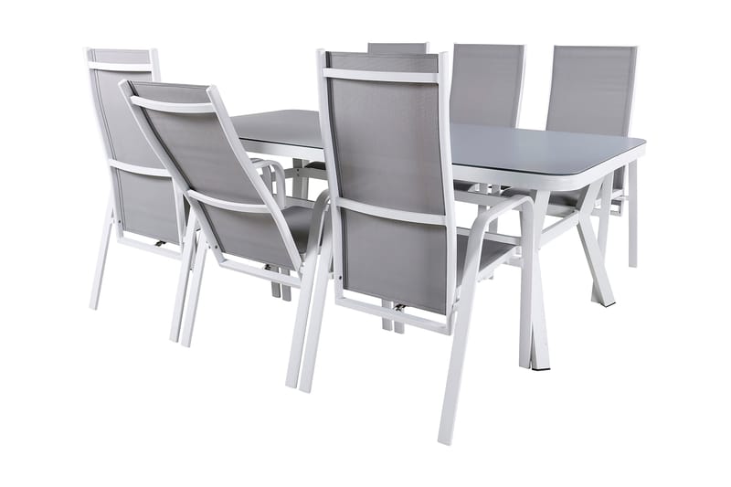 Virya Matgrupp Utomhus 200cm + 6 Copacabana Reclinerstolar - Svart - Utemöbler - Utegrupp - Matgrupper utomhus