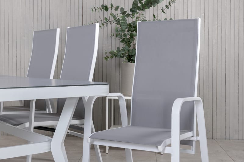 Virya Matgrupp Utomhus 200cm + 6 Copacabana Reclinerstolar - Svart - Utemöbler - Utegrupp - Matgrupper utomhus