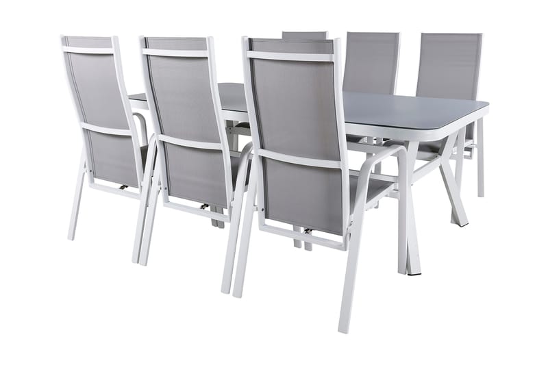 Virya Matgrupp Utomhus 200cm + 6 Copacabana Reclinerstolar - Svart - Utemöbler - Utegrupp - Matgrupper utomhus