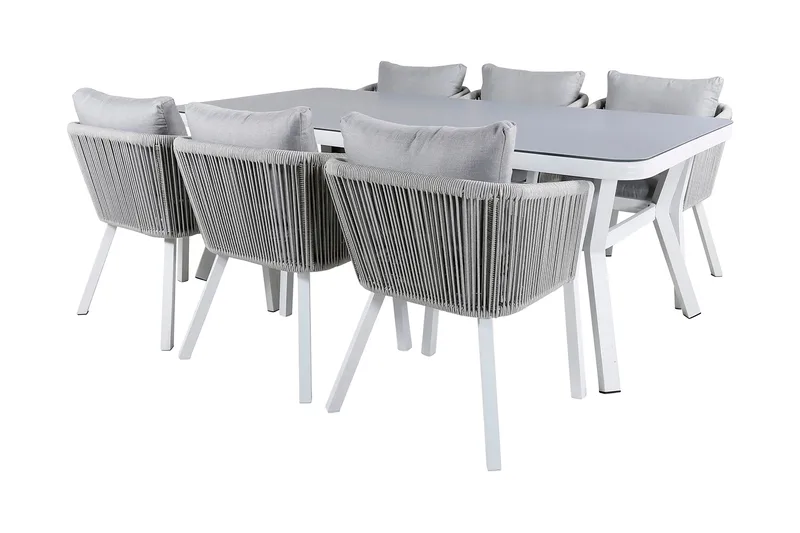 Virya Matgrupp Utomhus 200cm + 6 Matstolar - Brun - Utemöbler - Utegrupp - Matgrupper utomhus