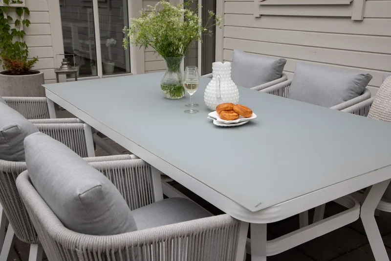 Virya Matgrupp Utomhus 200cm + 6 Matstolar - Brun - Utemöbler - Utegrupp - Matgrupper utomhus