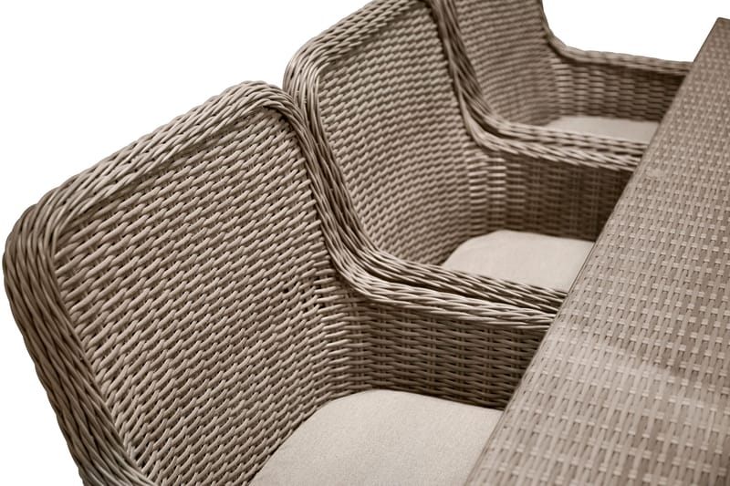 Wembley Matgrupp Utomhus 200cm + 6 Matstolar Utomhus - Natur/Brun - Utemöbler - Utegrupp - Matgrupper utomhus