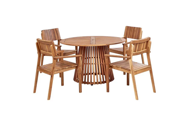 Matsalsset Agello Ljus trä, 4-Sits, Nej, Ljus trä, 4-Sits, Nej