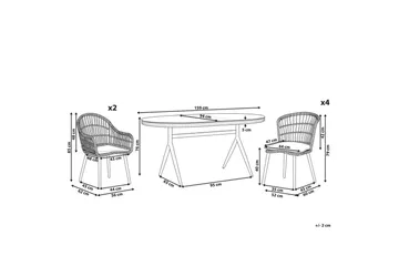 Matsalsset Aliano II - Utemöbler - Utegrupp - Matgrupper utomhus