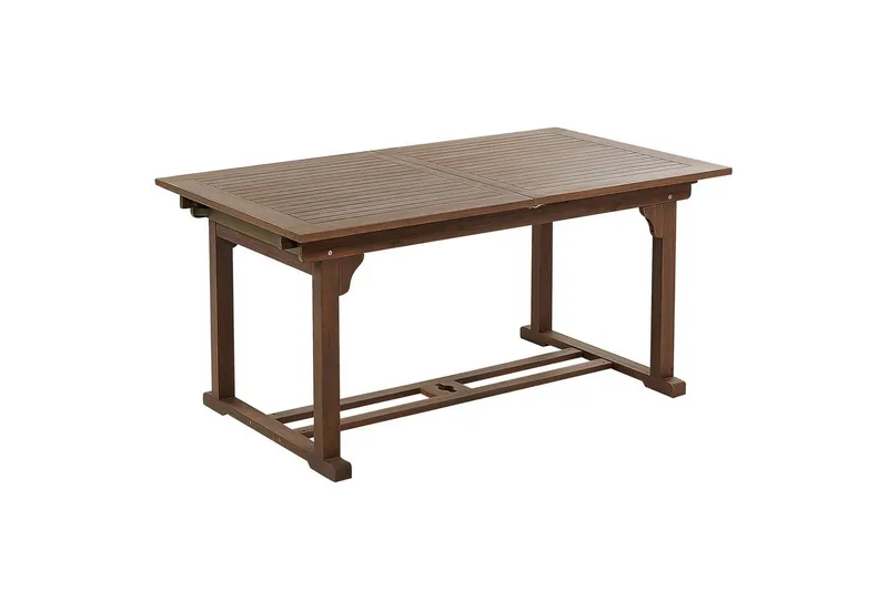 Matsalsset Amantea med kuddar Mörk trä/Off-white - Mörk trä/Off-white - Utemöbler - Utegrupp - Matgrupper utomhus