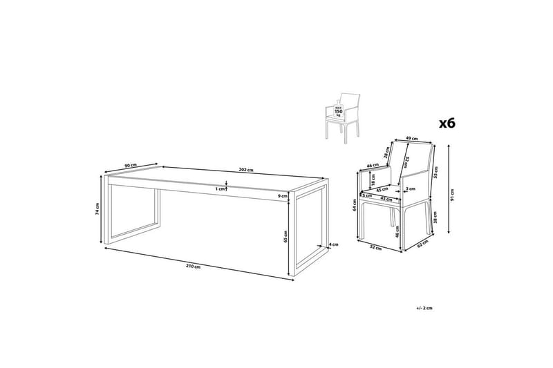 Matsalsset Bacoli - Utemöbler - Utegrupp - Matgrupper utomhus