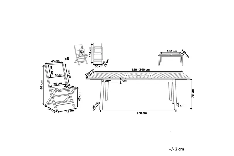 Matsalsset Cesana - Utemöbler - Utegrupp - Matgrupper utomhus