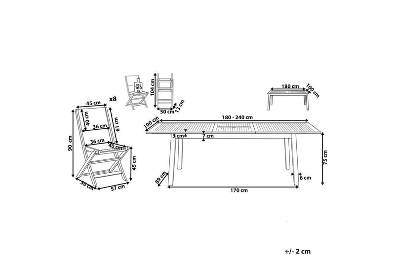 Matsalsset Cesana - Utemöbler - Utegrupp - Matgrupper utomhus